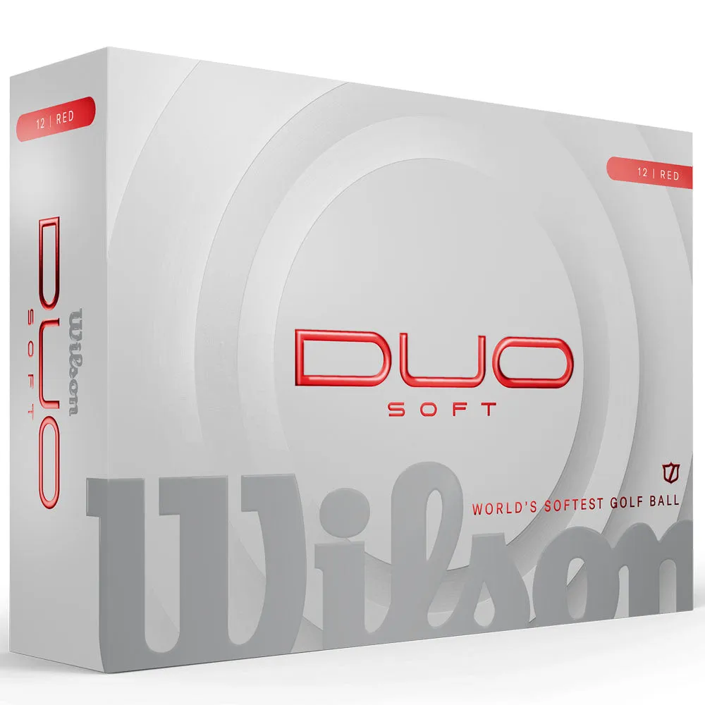 Wilson Staff Duo Soft Golf Balls - Red - 12 Pack