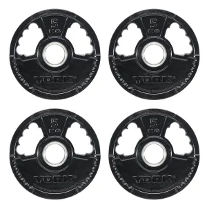 York 4 x 5kg G2 Rubber Thin Line Olympic Weight Plates